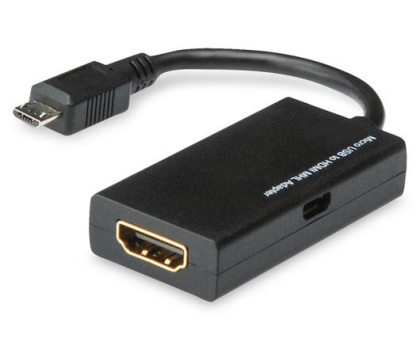 Kabel i złączka SAVIO SAVIO CL-32 Adapter MHL micro USB (M) do HDMI (F) #